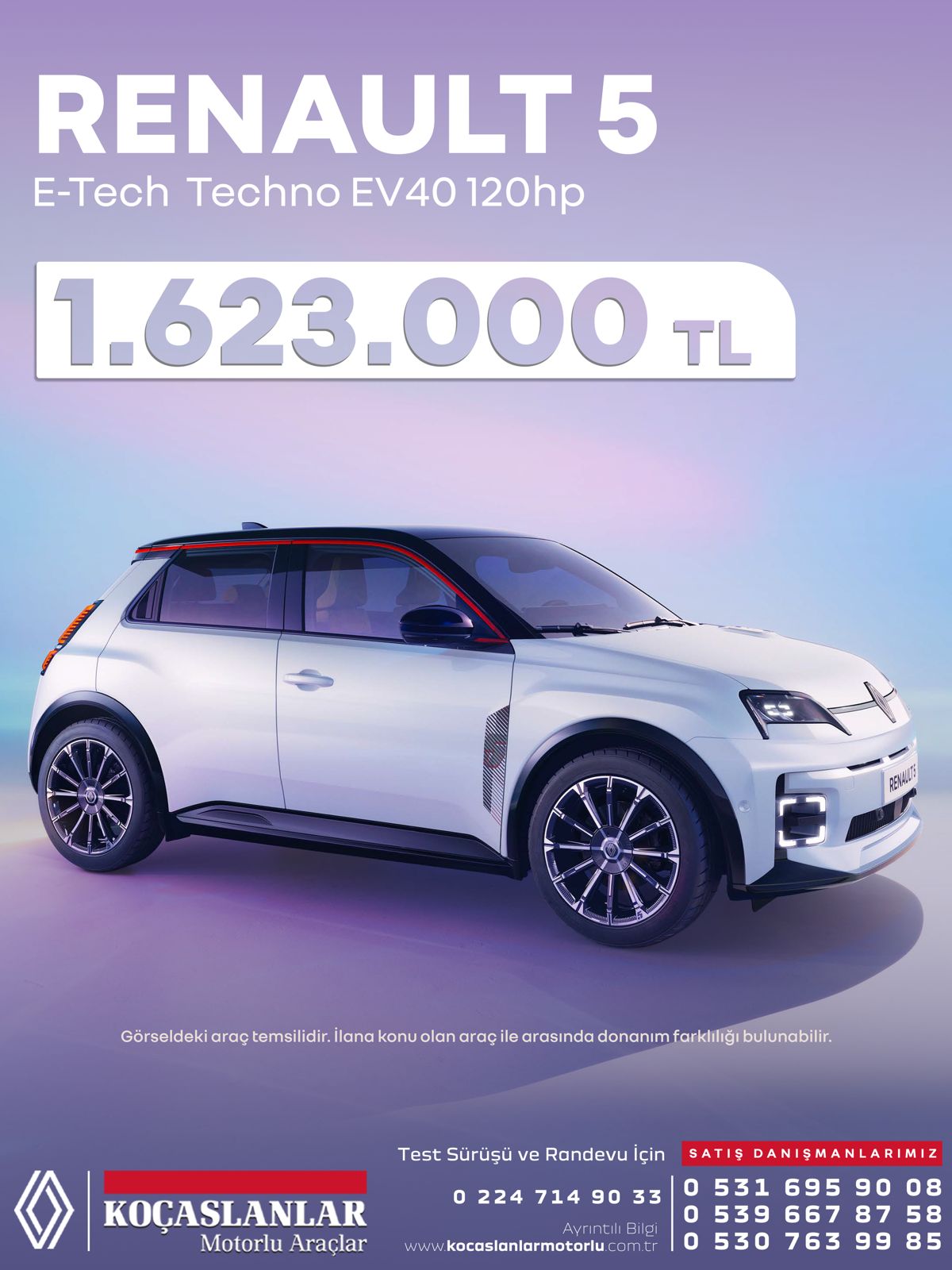 Yeni nesil elektrikli şehir otomobili Renault 5